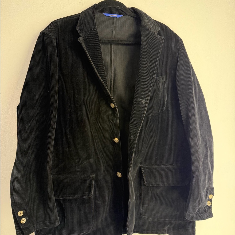Men's Classic Black Corduroy Jacket